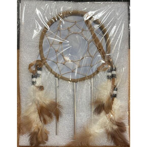 Legend of the Dream Catcher Wind Chime Beaded Feathers New 4” Diameter - Picture 1 of 2